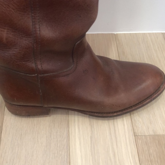 Tory Burch Kiernan Tumbled Leather Riding Boots - Picture 4 of 5